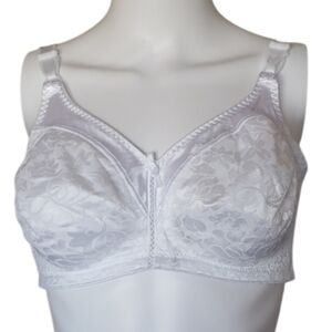 Bali White Lace Full Coverage Bra Size 36D/80.